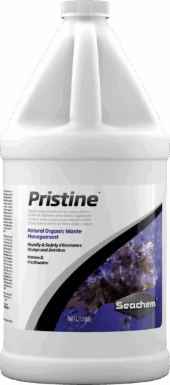 SEACHEM Pristine 4 L Bactéries Spécifiques Améliorant La Qualité De L'eau En Aquarium D'eau Douce Et D'eau De Mer