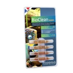 PRODIBIO BioClean Fresh & Salt Nano 4 Ampoules Bactéries De Nettoyage Biologique Pour Eau Douce Et Eau De Mer. Traite Jusqu'à 120 L