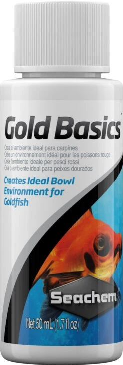 SEACHEM Gold Basics 50 Ml Conditionneur D'eau Complet Pour Poissons Rouges Et Voiles