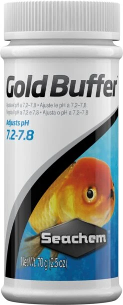 SEACHEM Gold Buffer 70 Gr Maintien Le PH Entre 7.2 Et 7.8 Pour Les Poissons Rouges Et Voiles