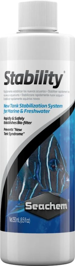 SEACHEM Stability 250 Ml Bactéries De Démarrage Et De Maintenance Pour Aquariums D'eau Douce Et D'eau De Mer