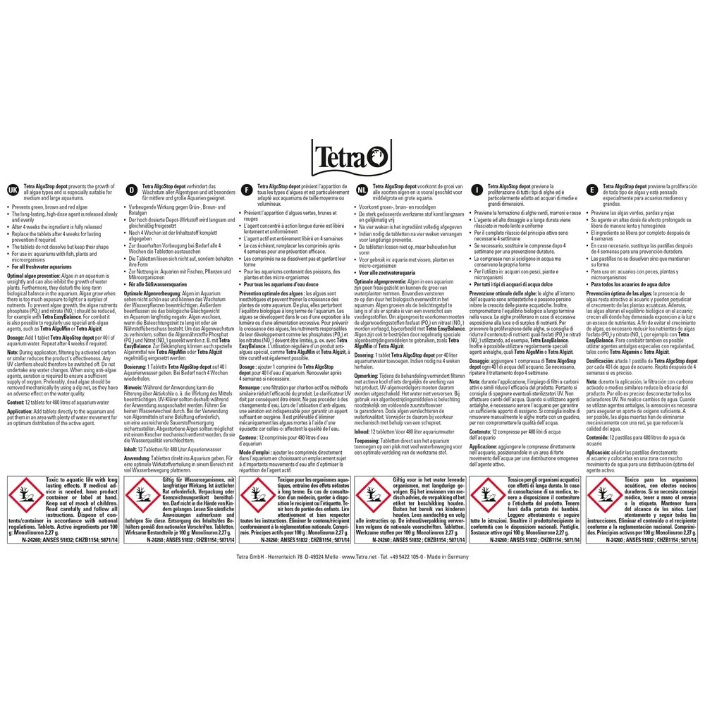 TETRA AlgoStop Depot 12 Comprimés Traitement De Fond, En Comprimés Contre Les Algues En Aquariums D'eau Douce 3 TETRA AlgoStop Depot 12 Comprimés Traitement De Fond, En Comprimés Contre Les Algues En Aquariums D'eau Douce – Image 3