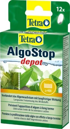 TETRA AlgoStop Depot 12 Comprimés Traitement De Fond, En Comprimés Contre Les Algues En Aquariums D'eau Douce