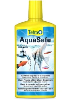 TETRA AquaSafe 500 Ml Conditionne L'eau Du Robinet En Une Eau Adaptée Aux Besoins Des Poissons. Traite Jusqu'à 1000 L