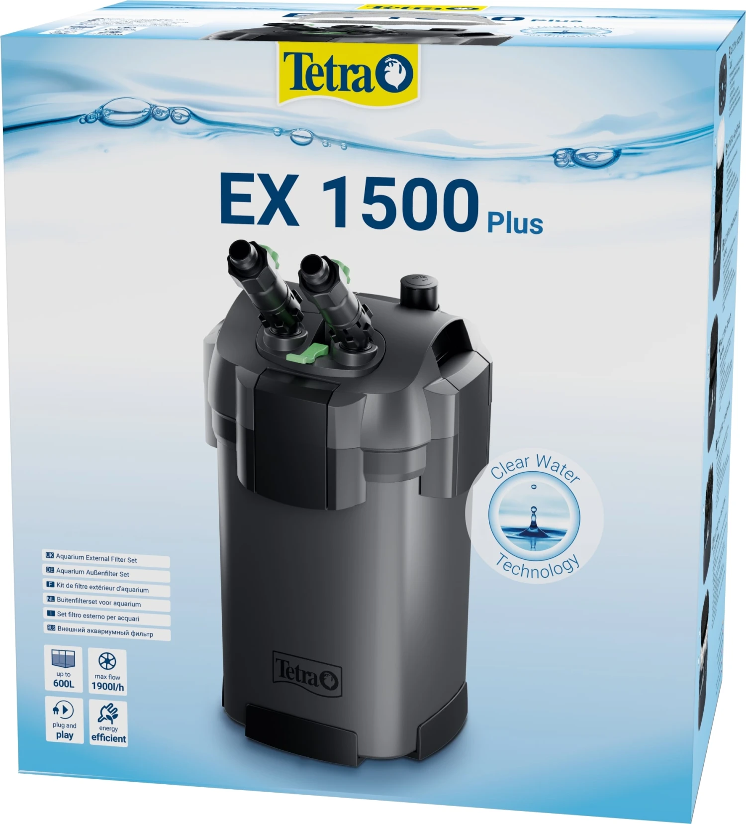 TETRA EX 1500 Plus Filtre Externe 1900 L/h Performant Et Prêt à L'emploi Pour Aquarium De 300 à 600 L 1 TETRA EX 1500 Plus Filtre Externe 1900 L/h Performant Et Prêt à L'emploi Pour Aquarium De 300 à 600 L