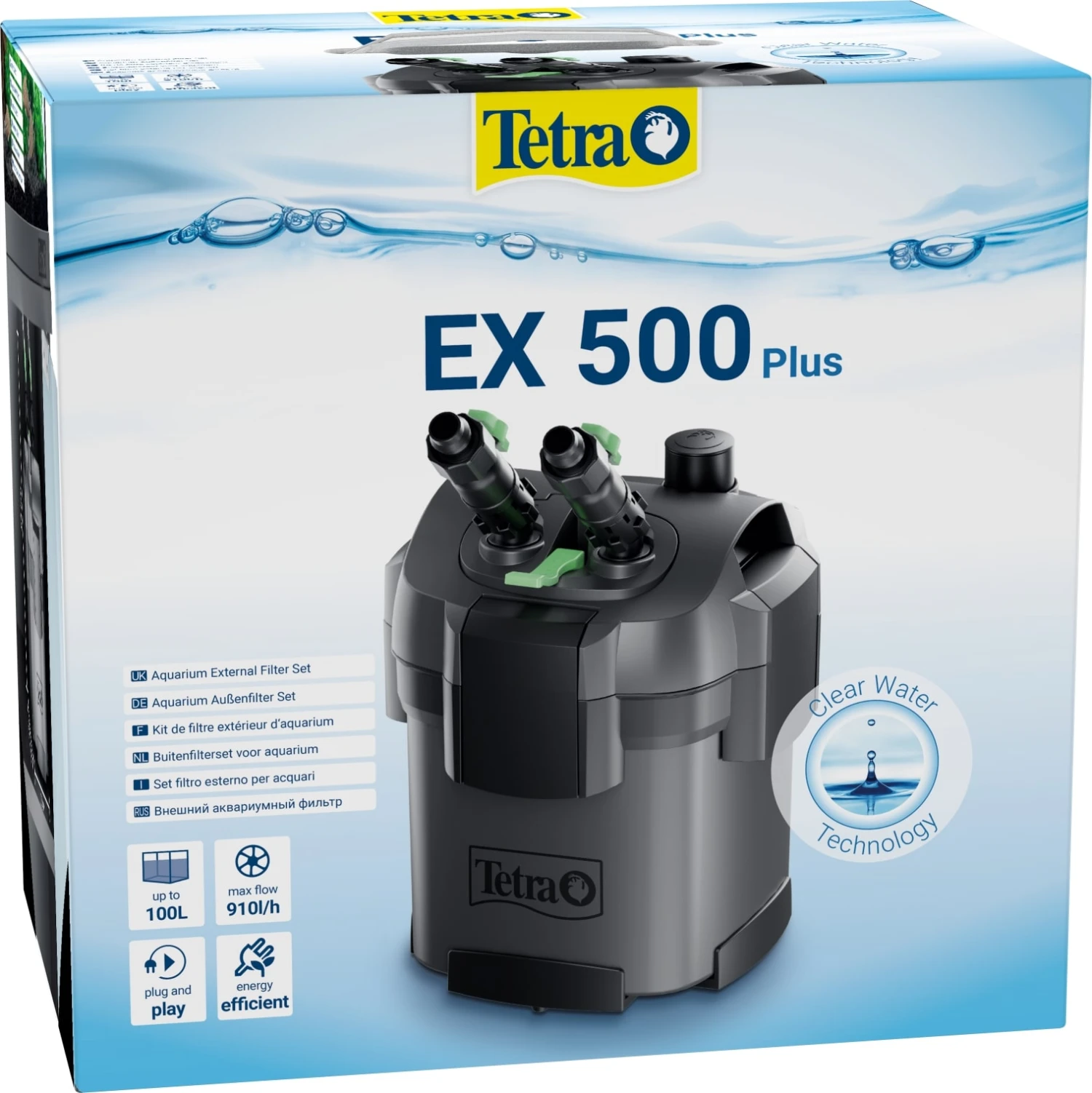 TETRA EX 500 Plus Filtre Externe 910 L/h Performant Et Prêt à L'emploi Pour Aquarium De 10 à 100 L 1 TETRA EX 500 Plus Filtre Externe 910 L/h Performant Et Prêt à L'emploi Pour Aquarium De 10 à 100 L