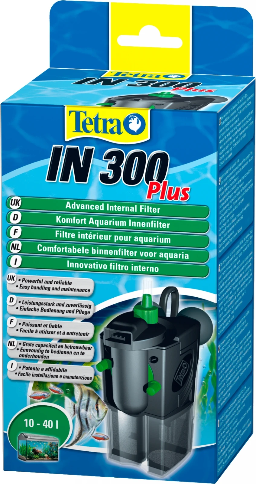 TETRA IN 300 Plus Filtre Interne Mécanique, Biologique Et Chimique Pour Aquarium De 10 à 40L 1 TETRA IN 300 Plus Filtre Interne Mécanique, Biologique Et Chimique Pour Aquarium De 10 à 40L