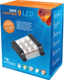AQUATLANTIS Safe Lighting Bloc D'éclairage 9 LEDs 0,8W Pour Aquarium D'eau Douce